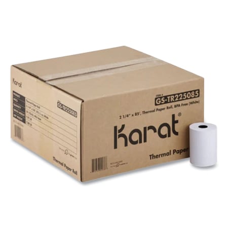 Karat Thermal Paper Rolls, 2.25in. x 85 ft, White, 50PK GS-TR225085